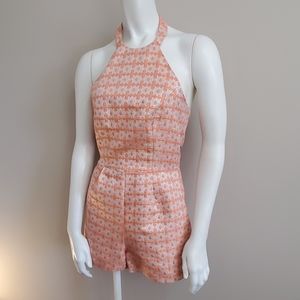 ASOS Peach and White Halter Jumpsuit